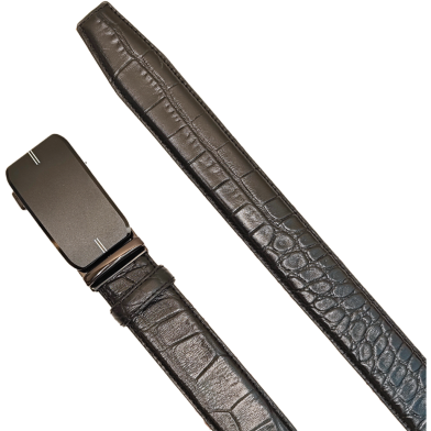 THE MEN's CODE Black Color Auto Gear Leather Formal Belt For Men image