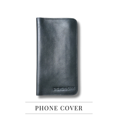 THE MEN's CODE Black Leather Long Wallet Phone Cover For Men/Women - MWP001 Slide 3