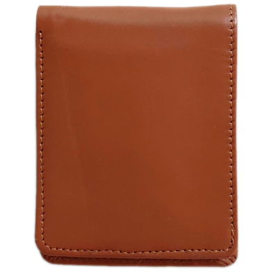 THE MEN's CODE Brown Leather Short Wallet For Men image