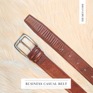 THE MEN's CODE Chocolate Color Guti Dice Leather Casual Belt for Men | MBD006 image