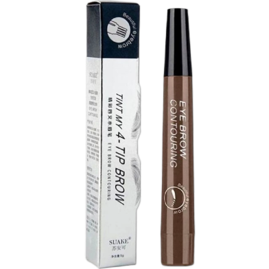 TINT MY 4-TIP BROW Liquid Eyebrow Pencil Waterproof (No 2 ) (Dark Brown) image