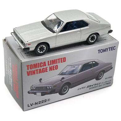 Tomytec Tomica Limited TLVN 1/64 Vintage NEO Diecast LV-N222a Nissan Skyline GT-EX Silver Scale Model Car image