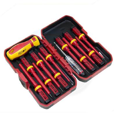 TOlsen 13 Pcs Interchangeable VDE 1000V Power Insulated Screwdriver Set image