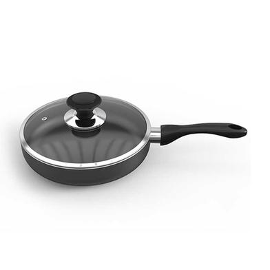 TPR NS Glamour Fry Pan with Lid (Ash) -30 CM image