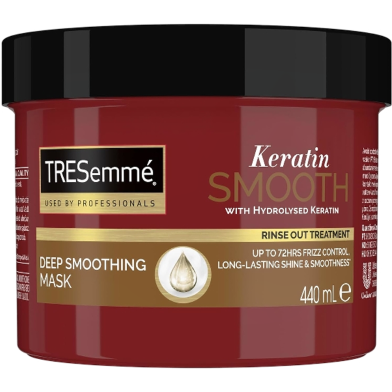 TRESemme Keratin Smooth Deep Smoothing Mask 440ml Rinse-out Hair Treatment with Hydrolysed Keratin for Soft, Shiny, Frizz-Free Hair image