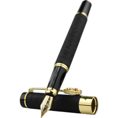 TSAMSA Metal Ink Fountain Pen Luxury Dragon 6006 Crystal Diamond Business Men Writing Ink Pen image