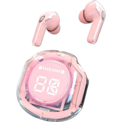 TWS Wireless Bluetooth Headphone LED Display Transparent image