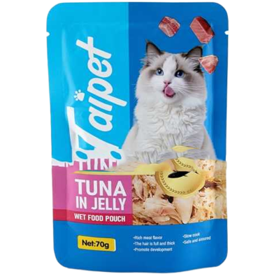Taipet Wet Cat Food Chicken+Tuna Flavor In Jelly 70g image