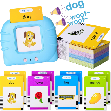 Talking Flash Cards Early Educational Toys Baby Boys Girls Preschool Learning Reading Machine Interactive Gift image