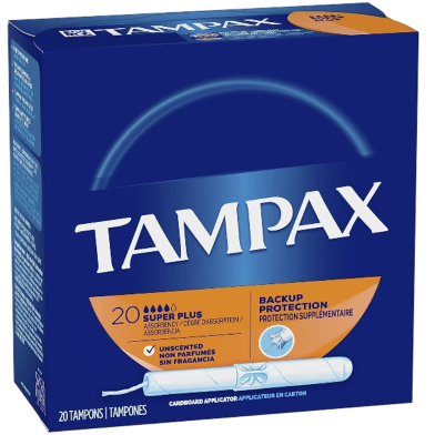 Tampax Cardboard Applicator Super Tampons 20pcs image