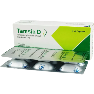 Tamsin D 0.4 mg, 0.5 mg Capsule 6's Strip image