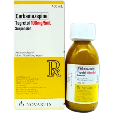 Tegretol 100 ml Syrup 100 ml bottle image