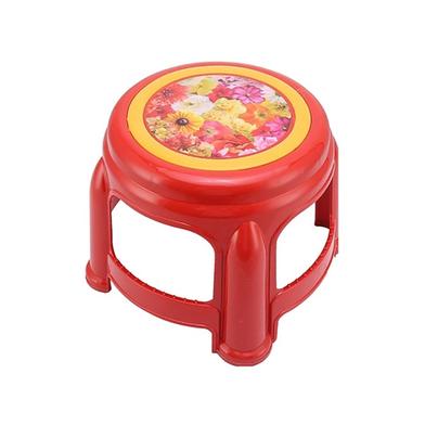 Tel Round Stool Print Red - 861218 image