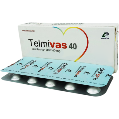 Telmivas 40 mg Tablet 10's Strip image