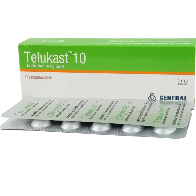 Telukast 10 mg Tablet 10's Strip image