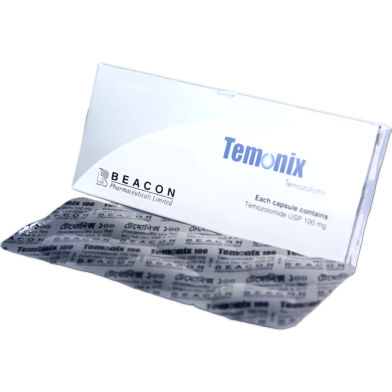 Temonix 100 mg Capsule 6's strip image