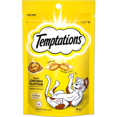 Temptations Crunchy Cat Treats - Tasty Chicken Flavour 85g image