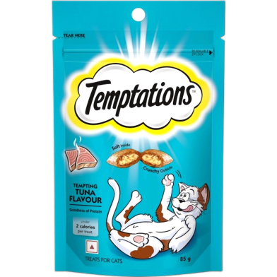 Temptations Crunchy Cat Treats - Tempting Tuna Flavour 85g image
