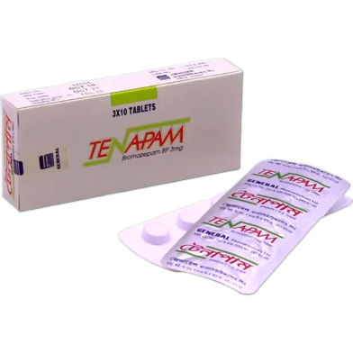 Tenapam 3 mg Tablet 10's strip image