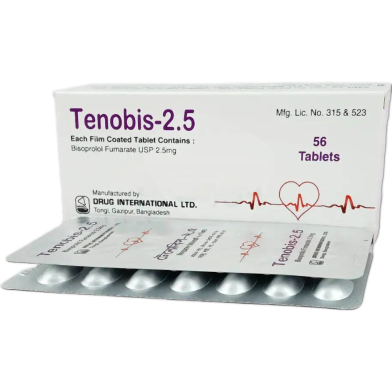 Tenobis 2.5 mg Tablet 14's Strip image