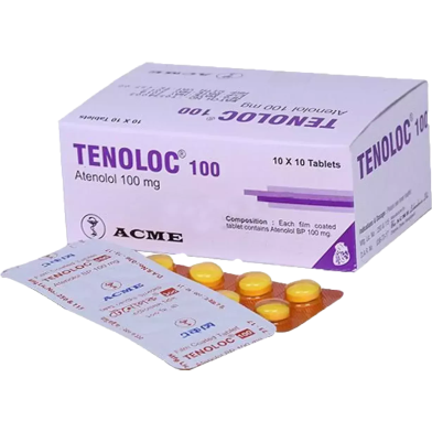 Tenoloc 100 mg Tablet 10's Strip image