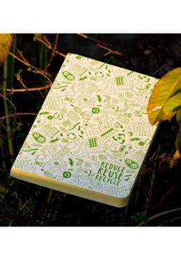 Tent Series Yellowish Page Reduce Reuse Recycle Soft Green Cover Notebook image