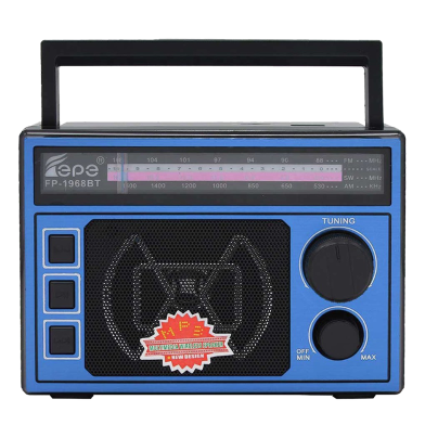 FePe FP-1968BT AM/FM/SW 3-Bands Radio with USB/TF Card Music Player image