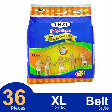 Thai Belt System Baby Diapers XL Size (12 kg) 36pcs image
