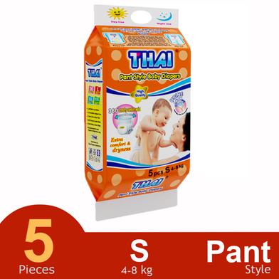 Thai Pant System Baby Diapers S Size (4-8kg) 5pcs image