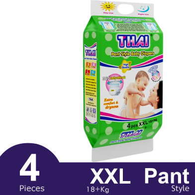 Thai Pant System Baby Diapers (XXL Size) (15-25 kg) (4pcs) image