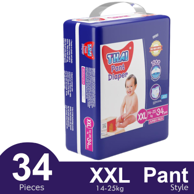 Thai Pant System Baby Diapers (XXL Size) (14-25 kg) (34pcs) image