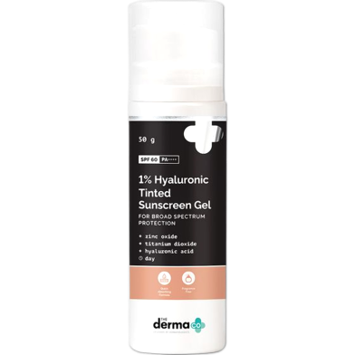 The Derma CO 1 Percent Hyaluronic Tinted Sunscreen Gel for Broad Spectrum Protection 50g image