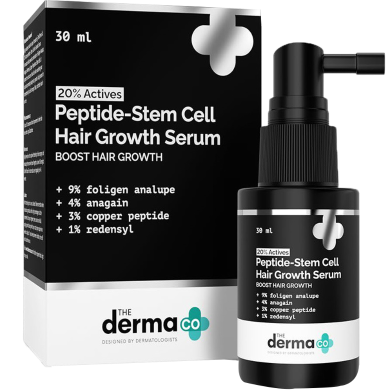 The Derma CO Hair Growth Serum with 20 Percent Actives Peptide Stem Cell 30ml image
