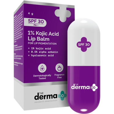 The Derma Co 1 Kojic Acid Lip Balm With Alpha Arbutin And Hyaluronic Acid 4gm image