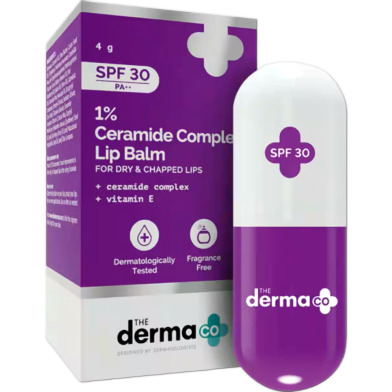 The Derma Co 1 Percent Ceramide Complex Lip Balm SPF30 PA Plus Plus 4g image
