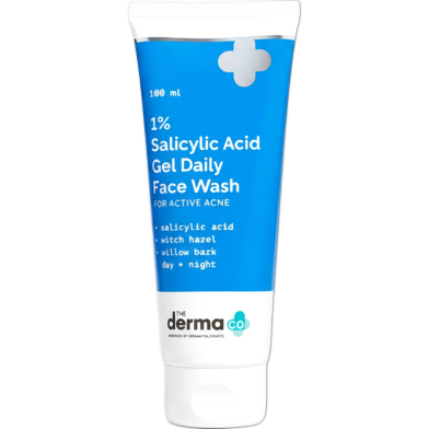 The Derma Co 1 Percent Salicylic Acid Gel Daily Face Wash 100ml image