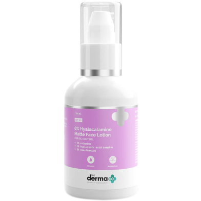 The Derma Co 6percent Hyalacalamine Matte Face Lotion with Calamine and Hyaluronic Acid for Oily Skin - 120 ml -325597674 image
