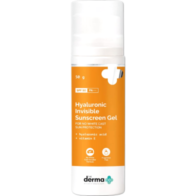 The Derma Co Hyaluronic Invisible Sunscreen Gel SPF 50 PA 50g image