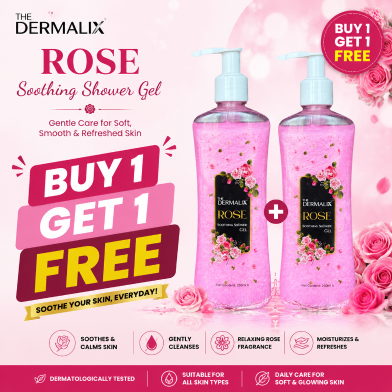 The Dermalix 04 The Dermalix Rose Soothing Shower Gel 250ml (Buy 1 Get 1 FREE) image
