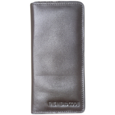 The Men's Code Brown Leather Long Wallet For Men - MWL002 image