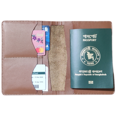 The Men's Code Brown Leather Passport Holder - MPC002 image