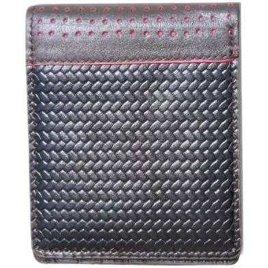 The Men's Code Chocolate Color Pati Design Short Leather Wallet For Men - MWD001 image