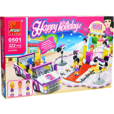 The Peizhi Puzzle building blocks Building kit, 322 parts Happy Holiday - Discotheque with a car -283234079 image