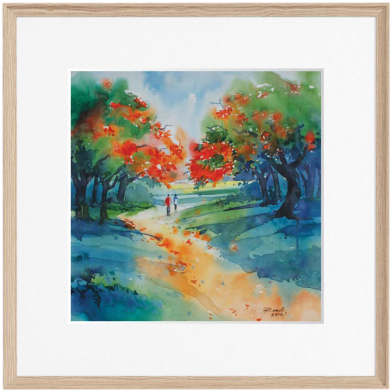 Mahmudur Rahman Rial The Spring, Watercolor - (26x26)inches image