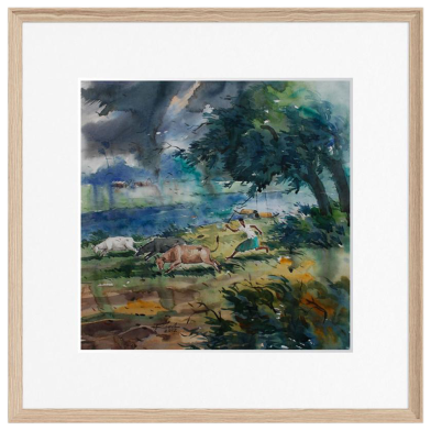 Mahmudur Rahman Rial The Storm, Watercolor - (26x26)inches image