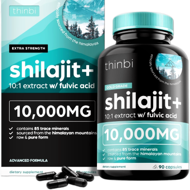 Thinbi Shilajit 10000mg 90 Capsules - 810029808552 image
