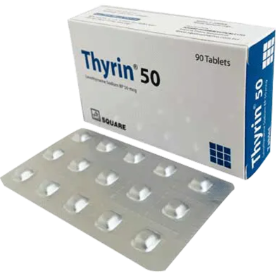 Thyrin 50 mcg Tablet 15's Strip image