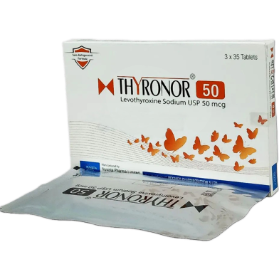 Thyronor 50 mcg Tablet 35's Strip image