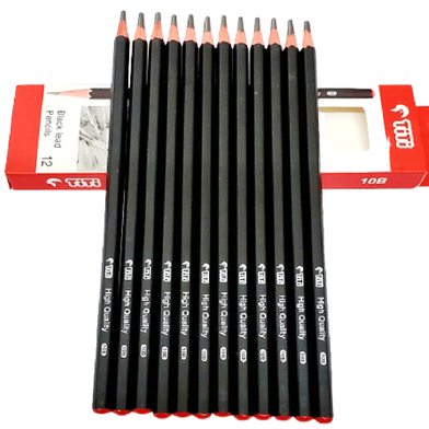 Titi Artist Drawing Black Lead Pencils 10B 12 Pencils/Box image