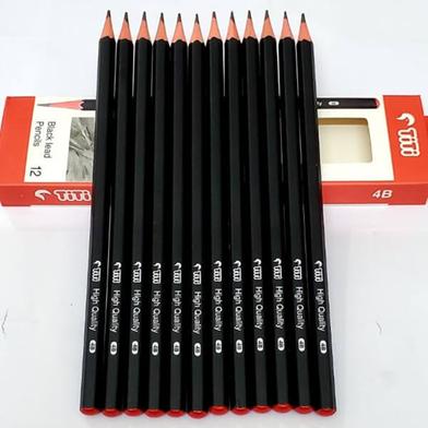 Titi Artist Drawing Black Lead Pencils 4B 12 Pencils/Box image